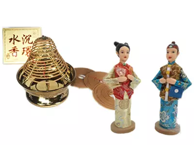 香爐、童男女一對